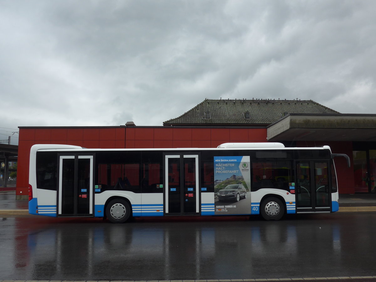 (196'265) - RTB Altsttten - Nr. 40/SG 335'054 - Mercedes am 1. September 2018 beim Bahnhof Sargans