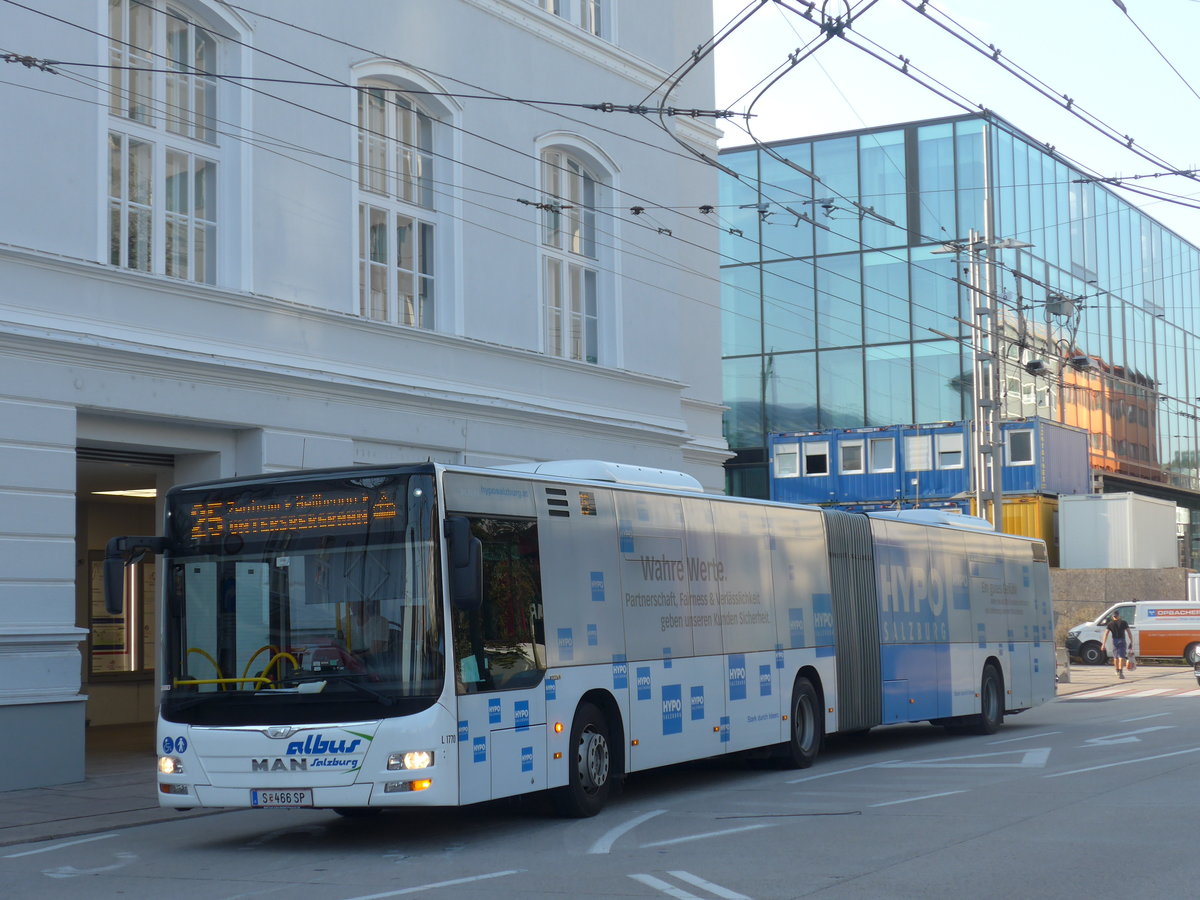 (197'046) - Albus, Salzburg - Nr. L1770/S 466 SP - MAN am 13. September 2018 beim Bahnhof Salzburg