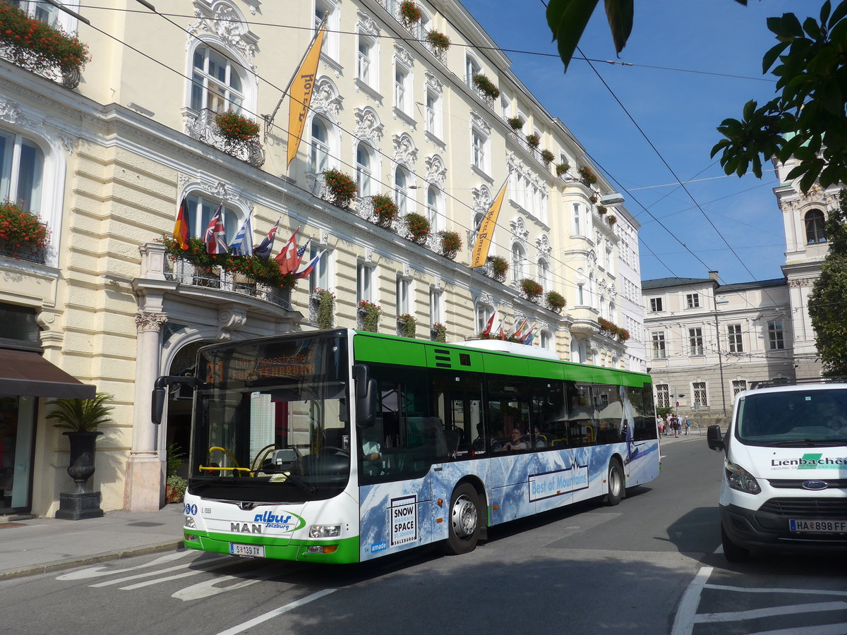 (197'251) - Albus, Salzburg - Nr. L1555/S 139 TX - MAN am 13. September 2018 in Salzburg, Makartplatz