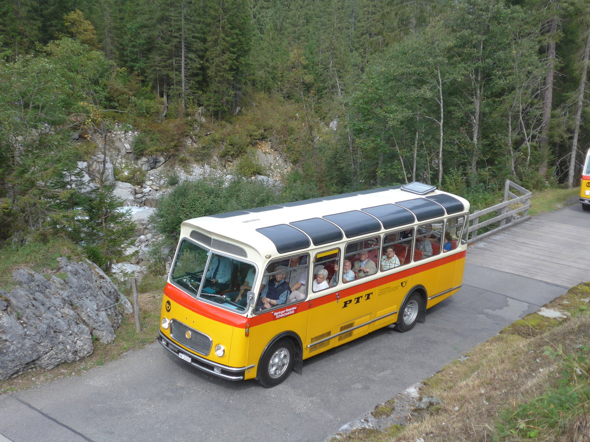 (197'769) - Mller, Ennetmoos - NW 23'167 - FBW/Gangloff (ex Rentsch, Gunten; ex P 23'203; ex P 21'003) am 16. September 2018 in Meiringen, Scheideggstrasse