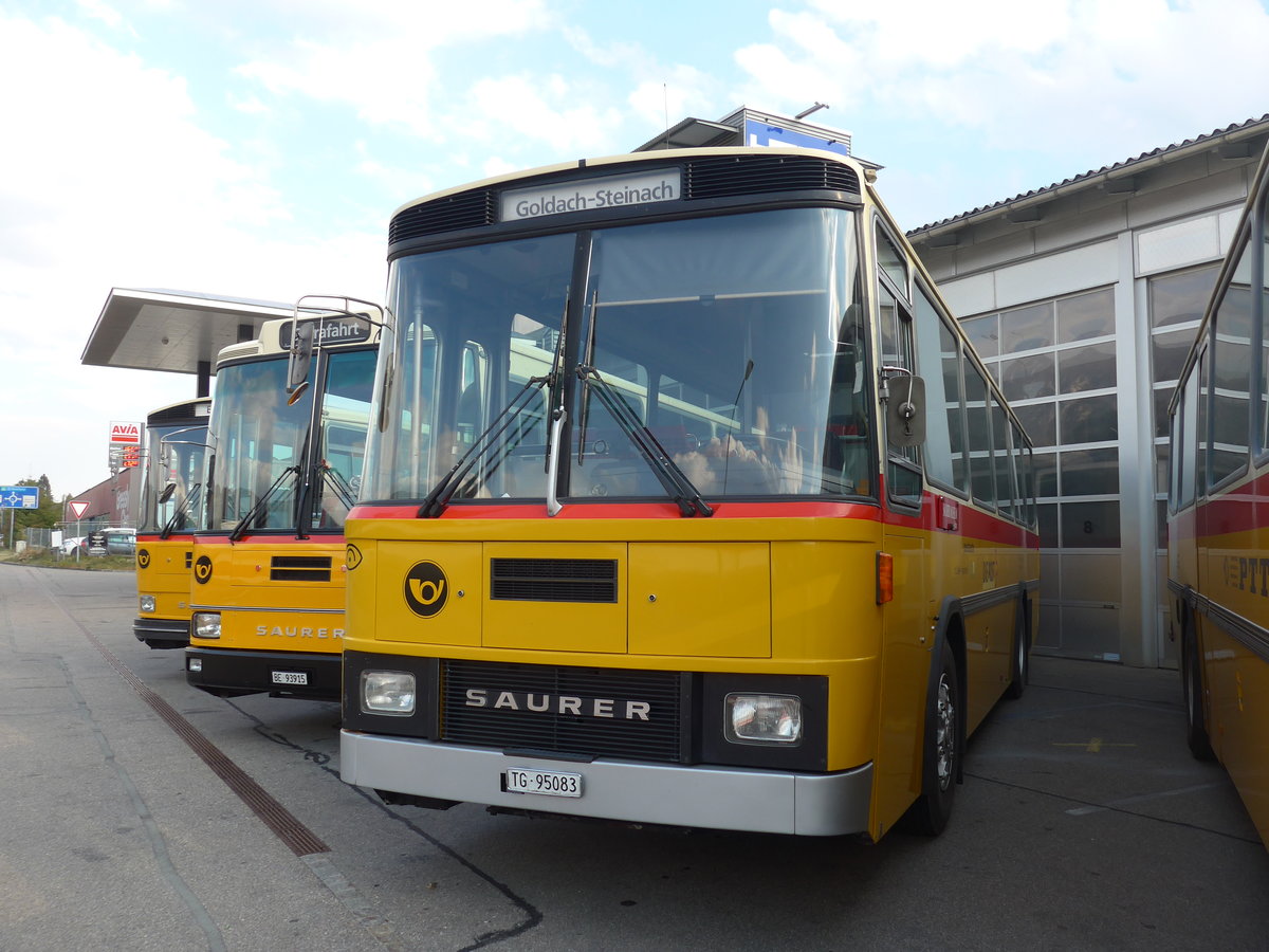 (198'049) - Oldtimer Club Saurer, Arbon - TG 95'083 - Saurer/Tscher (ex Schwizer, Goldach Nr. 2) am 30. September 2018 in Bellach, Hess