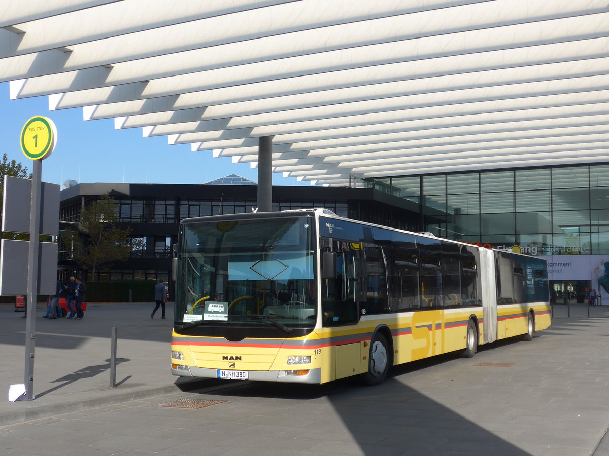 (198'336) - Bruckdorfer, Nrnberg - Nr. 119/N-NH 380 - MAN (ex STI Thun/CH Nr. 119) am 16. Oktober 2018 in Nrnberg, Messe