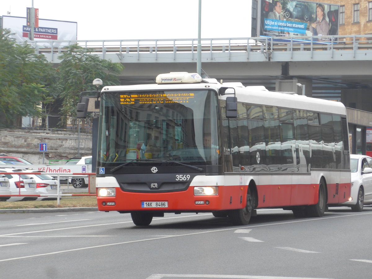 (198'594) - DPP Praha - Nr. 3569/1AK 8466 - SOR am 19. Oktober 2018 in Praha, Florenc