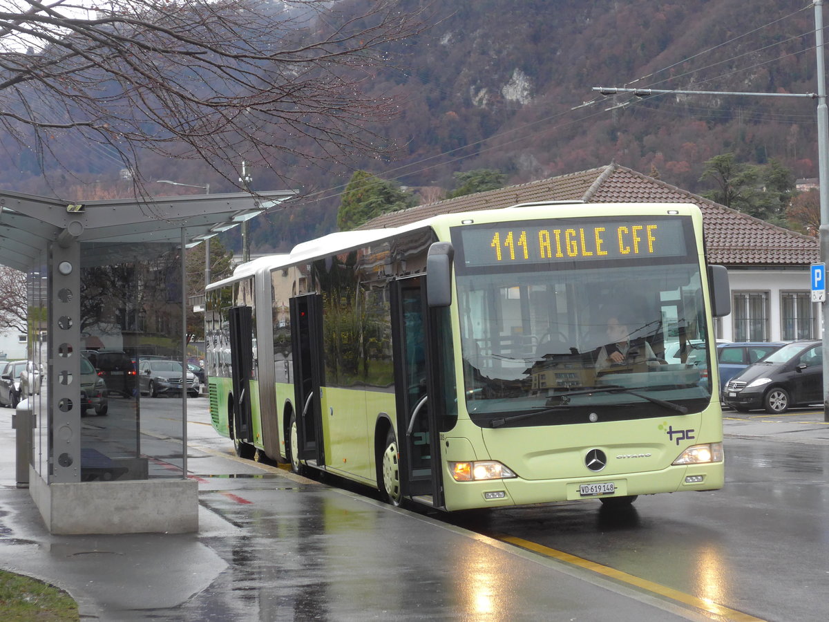 (200'041) - TPC Aigle - Nr. 305/VD 619'148 - Mercedes (ex Hrmann&Shne, D-Hamburg) am 17. Dezember 2018 beim Bahnhof Villeneuve