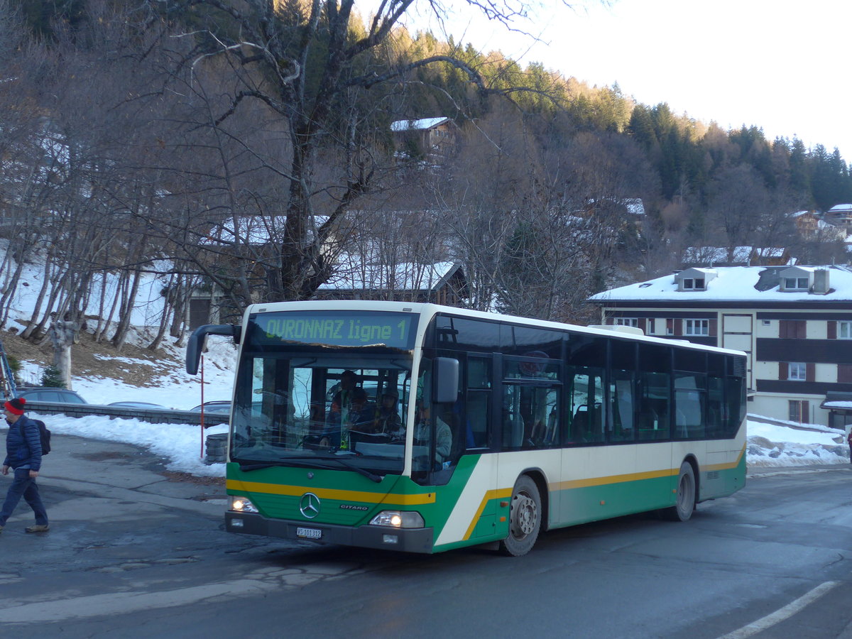 (200'409) - Buchard, Leytron - Nr. 69/VS 101'312 - Mercedes (ex MBC Morges Nr. 69) am 30. Dezember 2018 in Ovronnaz, La Croise