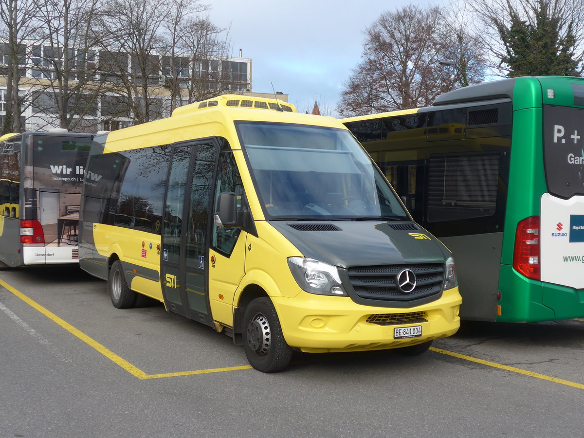 (200'467) - STI Thun - Nr. 4/BE 841'004 - Mercedes am 31. Dezember 2018 bei der Schifflndte Thun