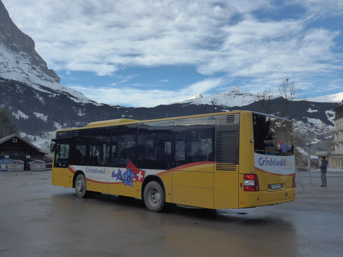 (200'485) - AVG Grindelwald - Nr. 16/BE 28'821 - MAN am 1. Januar 2019 beim Bahnhof Grindelwald