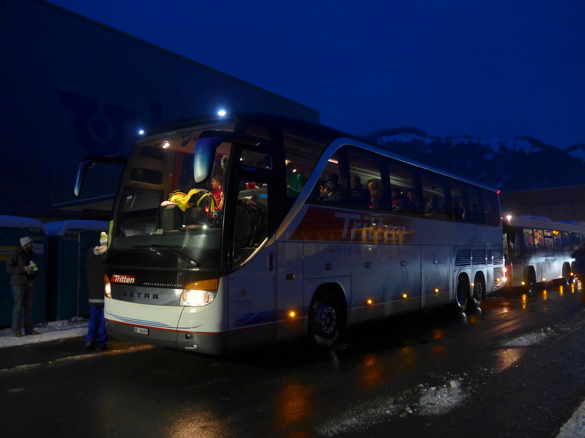 (200'654) - Tritten, Zweisimmen - BE 26'689 - Setra am 12. Januar 2019 beim Bahnhof Frutigen