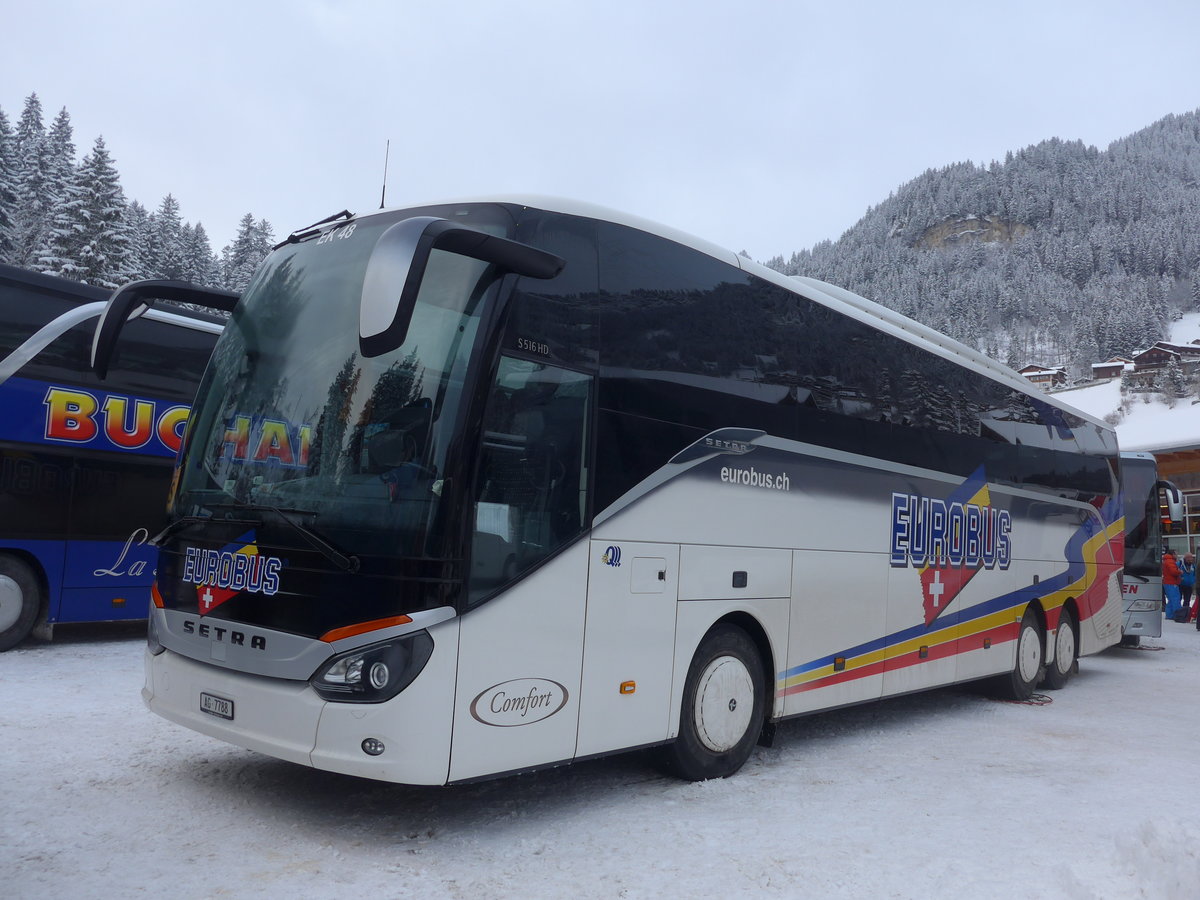 (200'737) - Knecht, Windisch - Nr. 48/AG 7788 - Setra am 12. Januar 2019 in Adelboden, ASB