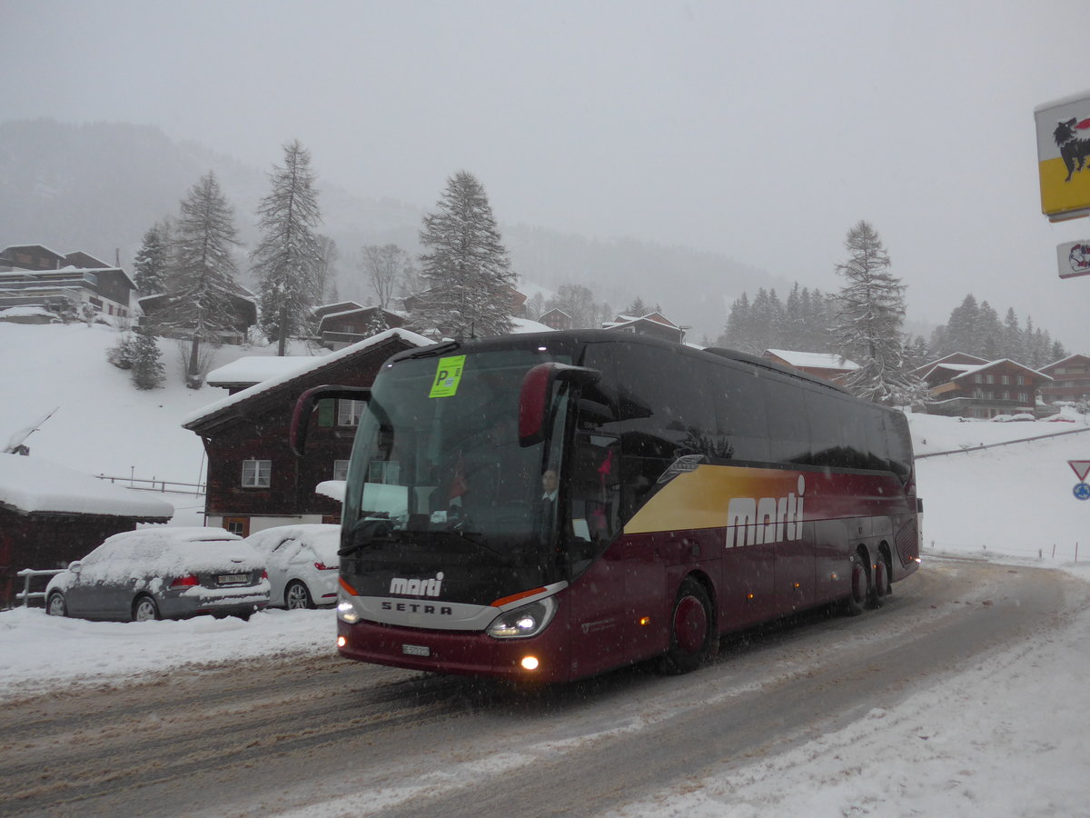 (201'052) - Marti, Kallnach - Nr. 12/BE 572'212 - Setra am 13. Januar 2019 in Adelboden, Oey