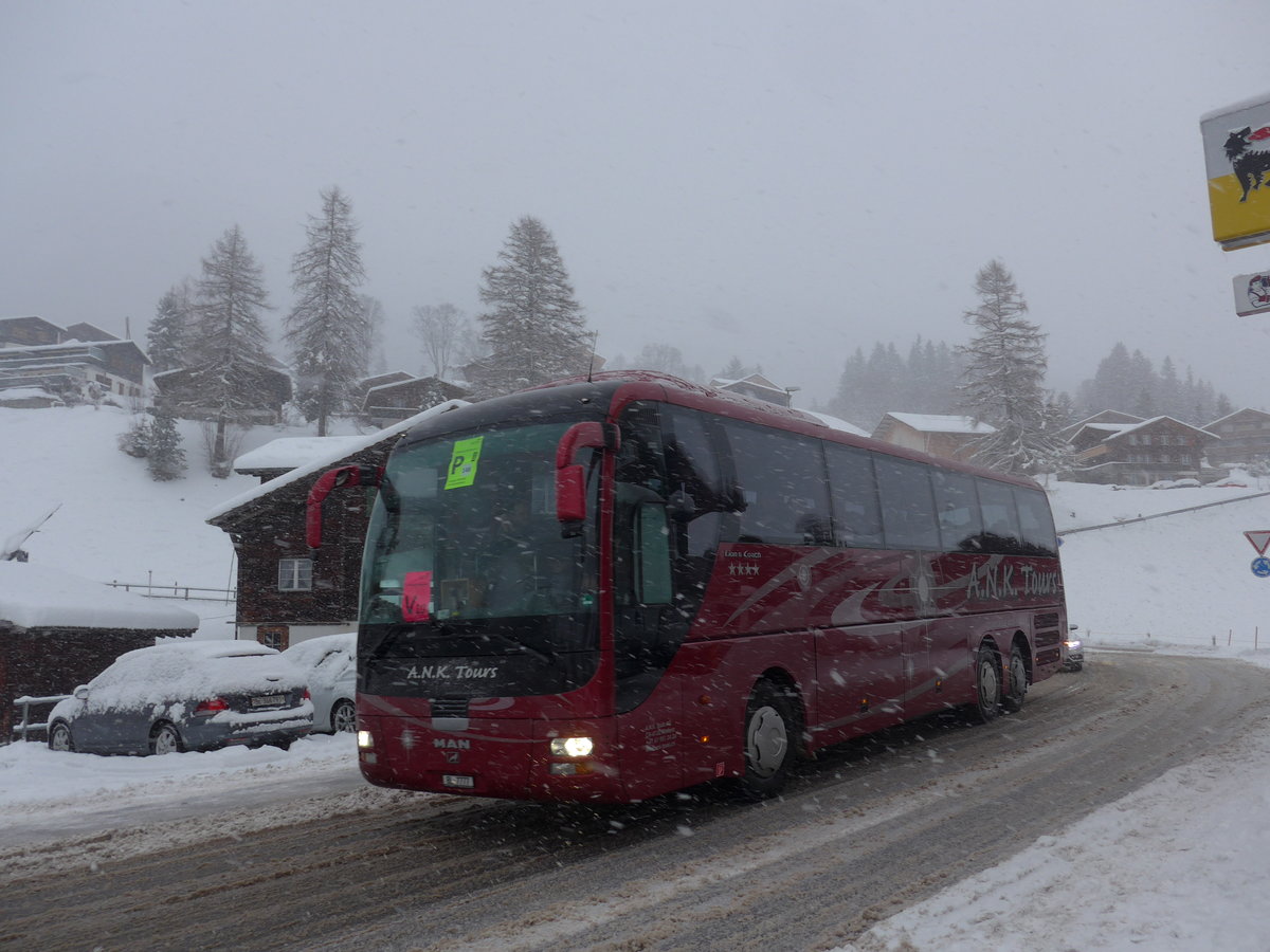 (201'084) - A.N.K. Tours, Muttenz - BL 7777 - MAN am 13. Januar 2019 in Adelboden, Oey