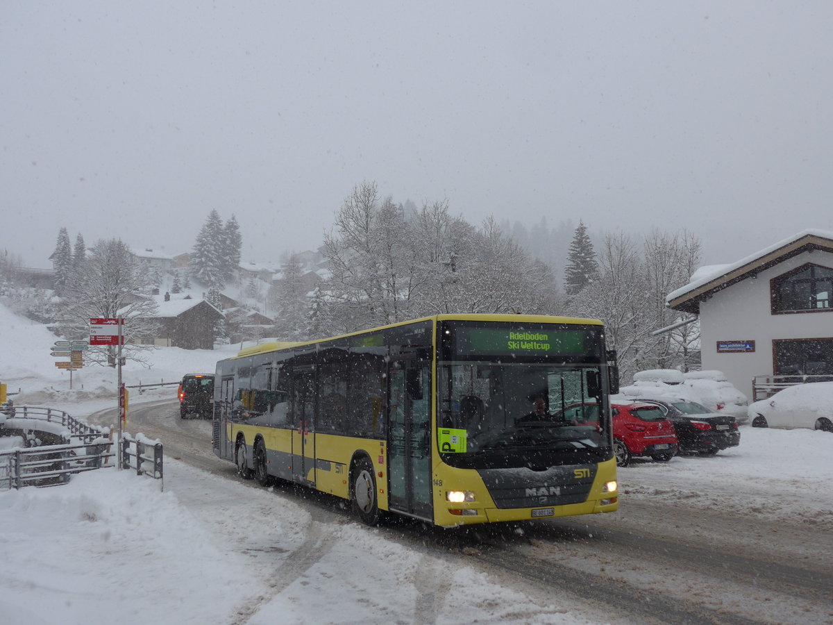 (201'096) - STI Thun - Nr. 148/BE 801'148 - MAN am 13. Januar 2019 in Adelboden, Oey 