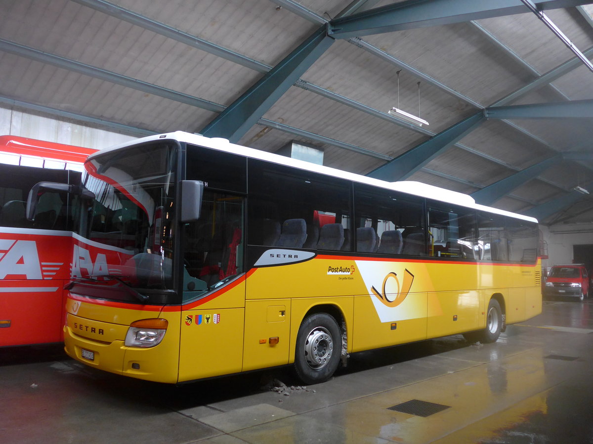 (201'127) - AVG Meiringen - Nr. 73/BE 171'453 - Setra am 13. Januar 2019 in Adelboden, Busstation (Einsatz AFA)