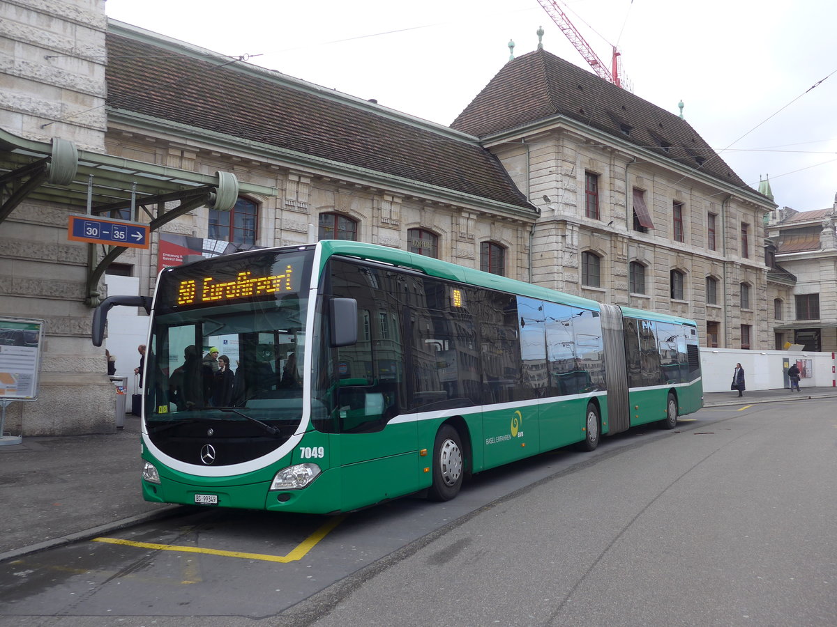 (201'486) - BVB Basel - Nr. 7049/BS 99'349 - Mercedes am 11. Februar 2019 beim Bahnhof Basel