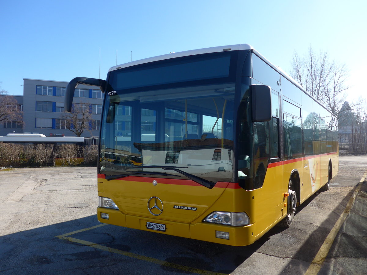 (201'625) - CarPostal Ouest - VD 570'809 - Mercedes (ex SAPJV, L'Isle Nr. 13) am 16. Februar 2019 in Yverdon, Garage