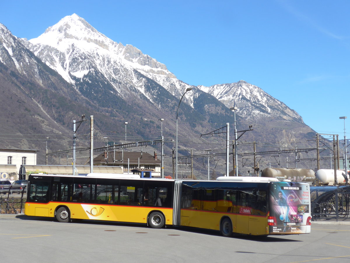 (202'400) - Buchard, Leytron - VS 104'346 - MAN (ex Nr. 60) am 16. Mrz 2019 beim Bahnhof Martigny