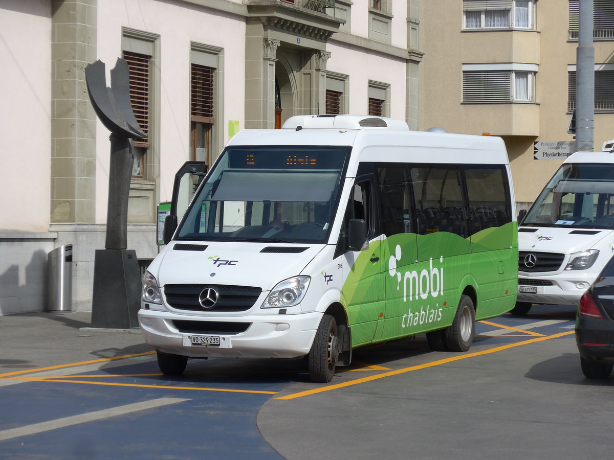 (202'450) - TPC Aigle - Nr. 603/VD 329'235 - Mercedes am 17. Mrz 2019 beim Bahnhof Aigle