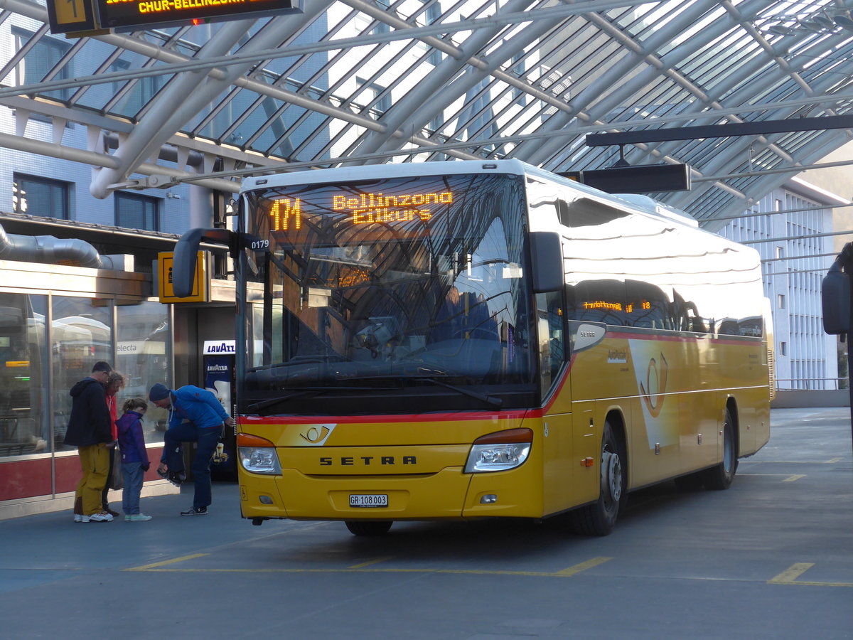 (202'662) - TpM, Mesocco - Nr. 3/GR 108'003 - Setra am 20. Mrz 2019 in Chur, Postautostation