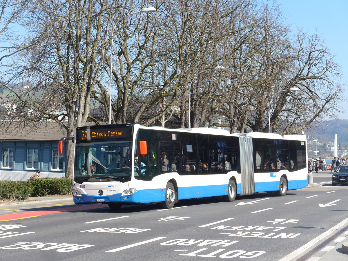 (202'982) - VBL Luzern - Nr. 180/LU 240'943 - Mercedes am 23. Mrz 2019 beim Bahnhof Luzern