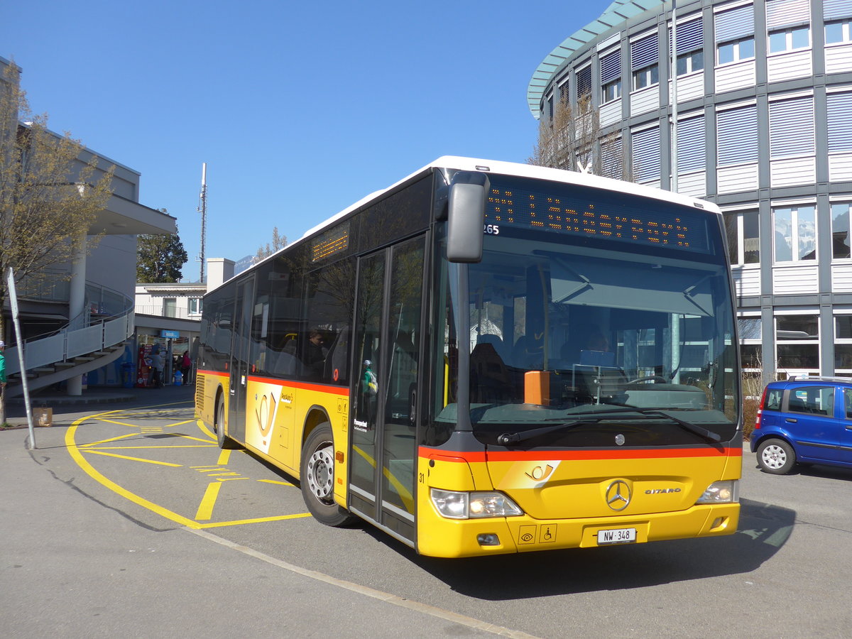 (203'295) - Thepra, Stans - Nr. 31/NW 348 - Mercedes am 30. Mrz 2019 beim Bahnhof Stans