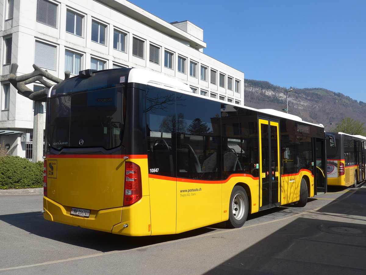 (203'298) - Thepra, Stans - Nr. 11/NW 26'674 - Mercedes am 30. Mrz 2019 beim Bahnhof Stans