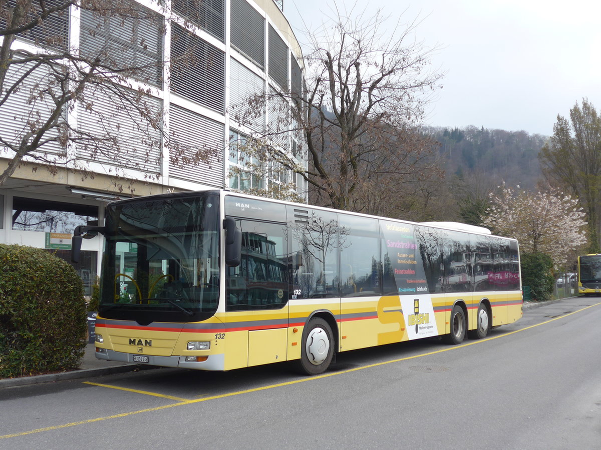 (203'639) - STI Thun - Nr. 132/BE 801'132 - MAN am 14. April 2019 bei der Schifflndte Thun