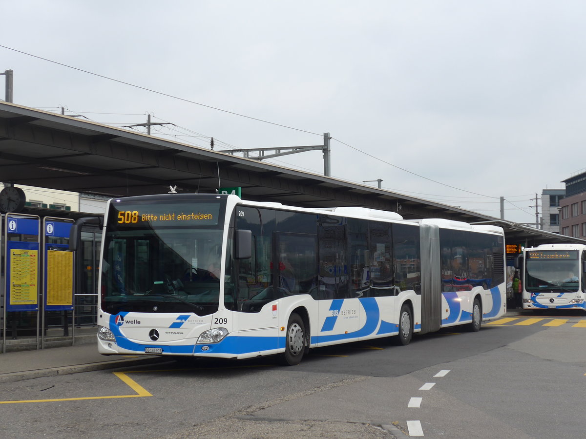 (203'691) - BOGG Wangen b.O. - Nr. 209/SO 186'907 - Mercedes am 14. April 2019 beim Bahnhof Olten