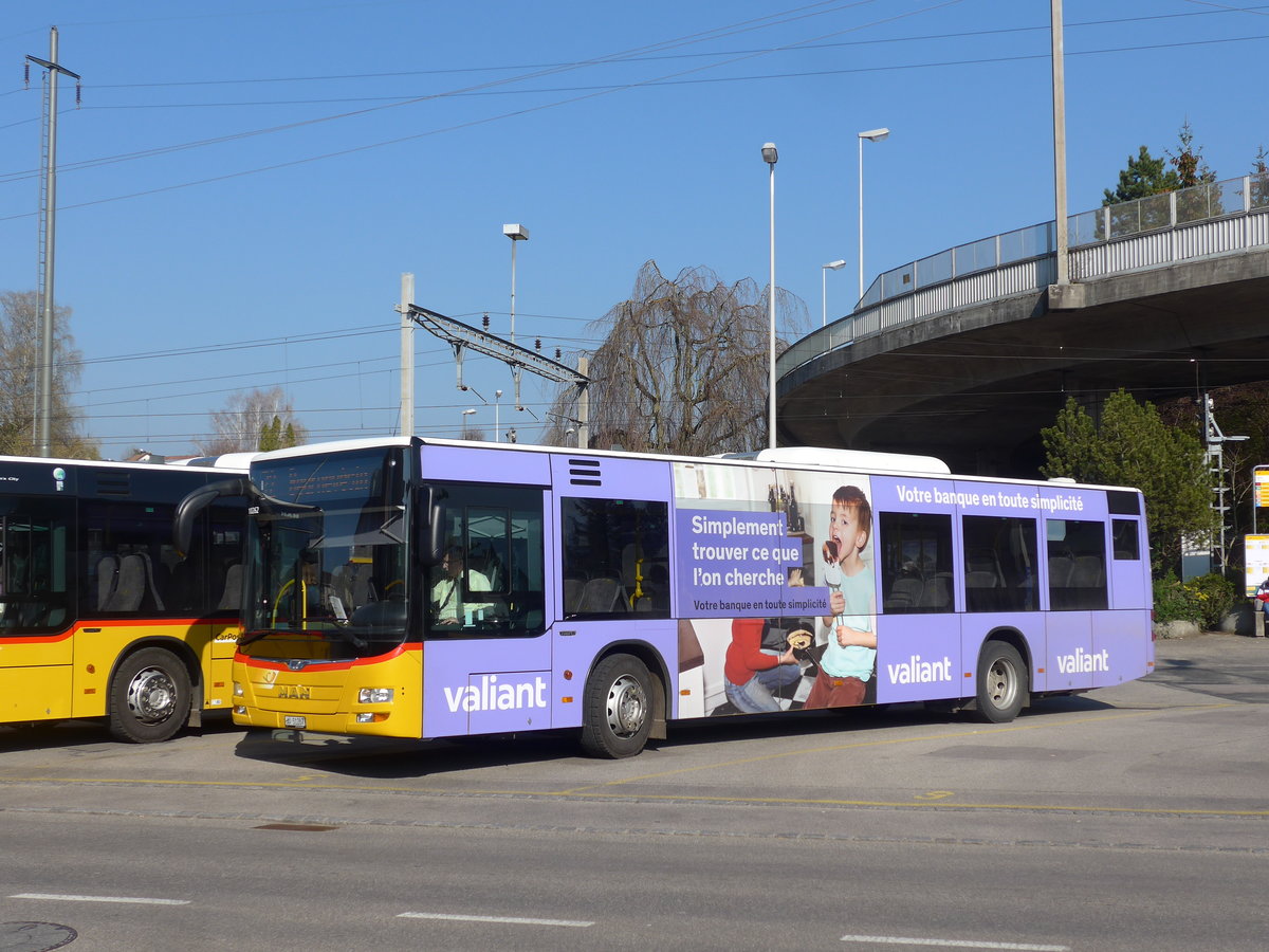 (203'788) - CarPostal Ouest - JU 51'287 - MAN (ex Nr. 22) am 15. April 2019 beim Bahnhof Porrentruy