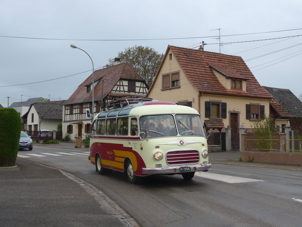 (204'201) - Aus Luxemburg: Demy Cars, Keispelt - M 1956 - Setra am 27. April 2019 in Stundwiller, Rue Principale