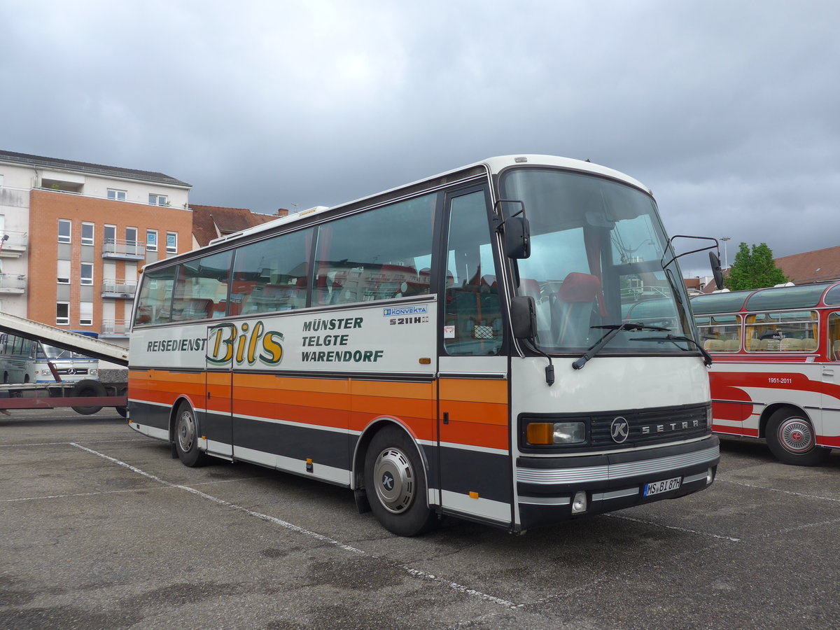 (204'477) - Aus Deutschland: Bils, Mnster - MS-BI 87H - Setra am 28. April 2019 in Haguenau, Parkplatz