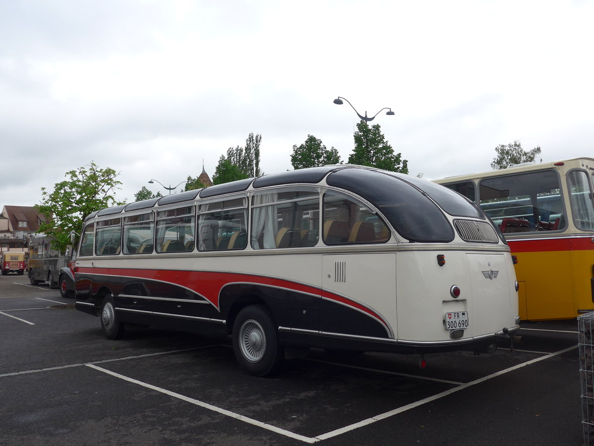 (204'499) - Aus der Schweiz: Schlapp, Cottens - FR 300'690 - Saurer/FHS (ex Fischer, Chur; ex Zumwald, Fribourg; ex Schwitter, Kandersteg; ex Winterhalder, Zrich) am 28. April 2019 in Haguenau, Parkplatz