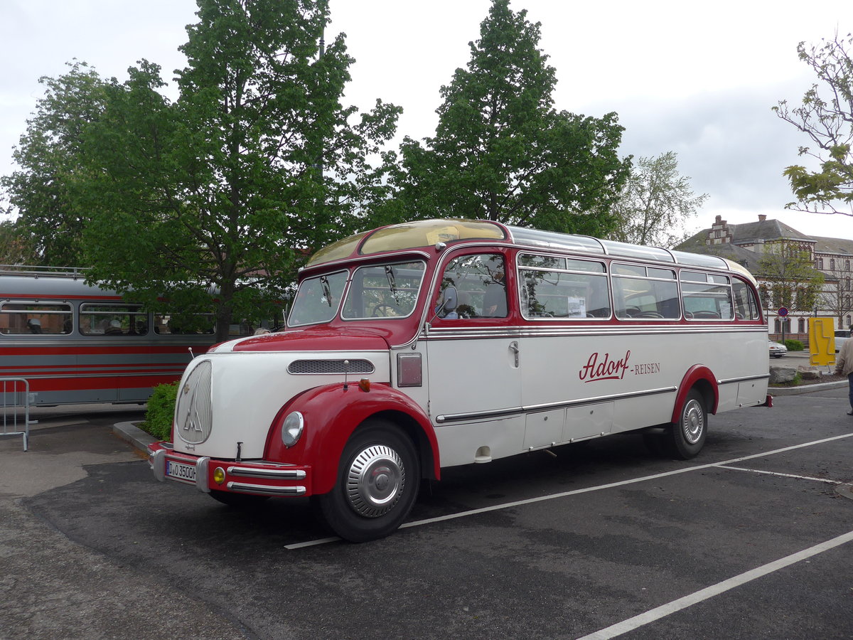 (204'517) - Aus Deutschland: Adorf-Reisen, Dsseldorf - D-O 3500H - Magirus-Deutz am 28. April 2019 in Haguenau, Parkplaz