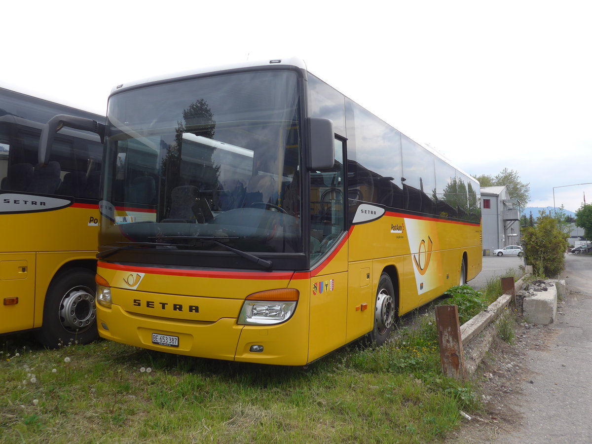 (205'288) - PostAuto Bern - BE 653'387 - Setra am 18. Mai 2019 in Interlaken, Garage