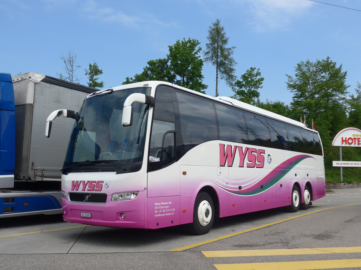 (205'354) - Wyss, Boningen - Nr. 42/SO 21'267 - Volvo am 25. Mai 2019 in Ittigen, Raststtte Grauholz