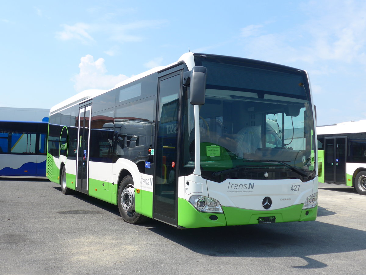 (205'364) - transN, La Chaux-de-Fonds - Nr. 427 - Mercedes am 25. Mai 2019 in Kerzers, Interbus