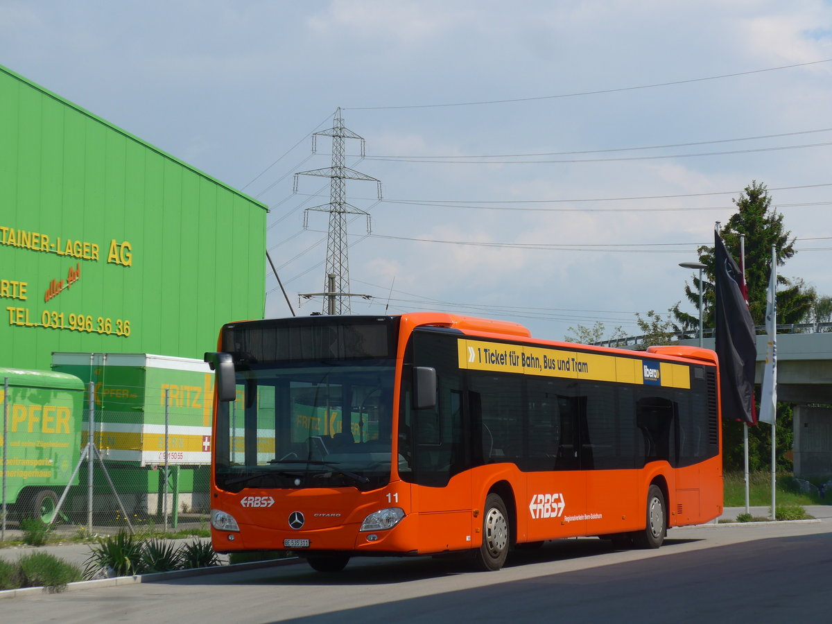 (205'382) - RBS Worblaufen - Nr. 11/BE 535'311 - Mercedes am 25. Mai 2019 in Kerzers, Interbus