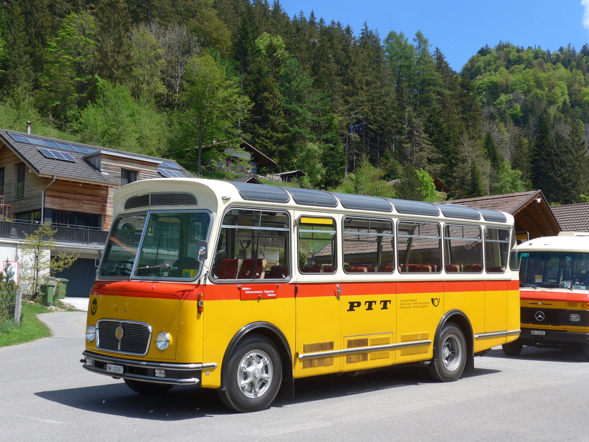 (205'645) - Mller, Ennetmoos - NW 23'167 - FBW/Gangloff (ex Rentsch, Gunten; ex P 23'203; ex P 21'003) am 30. Mai 2019 in Eigenthal, Talboden