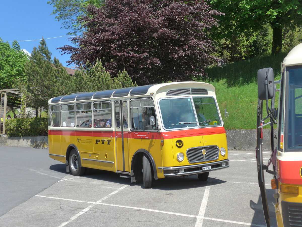 (205'668) - Mller, Ennetmoos - NW 23'167 - FBW/Gangloff (ex Rentsch, Gunten; ex P 23'203; ex P 21'003) am 30. Mai 2019 in Schwarzenberg, Hotel weisses Kreuz