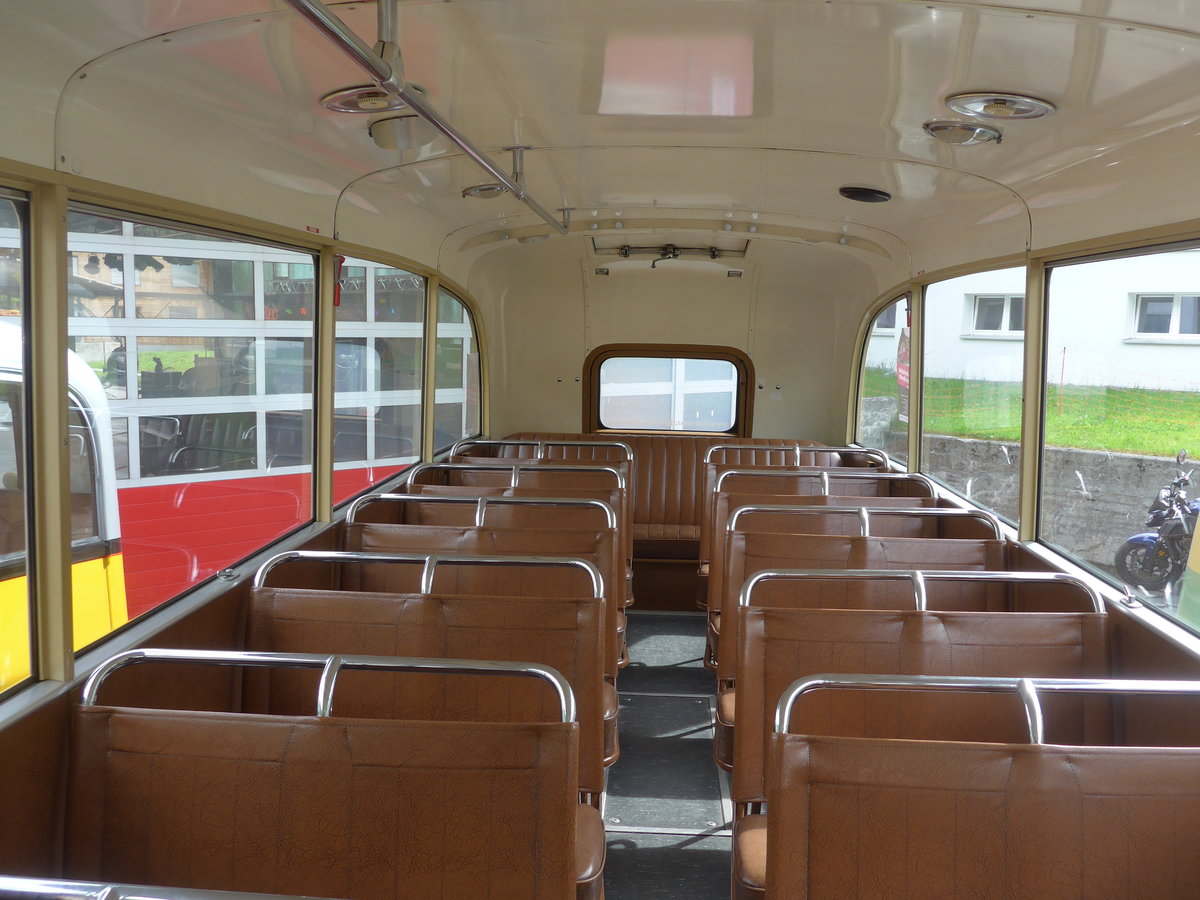 (206'292) - Nostalgieclub, Filzbach - SG 252'661 - FBW/R&J (ex Steiner, Kaltbrunn; ex Grnenfelder, Walenstadt) am 15. Juni 2019 in Elm, Station (Innenaufnahme)