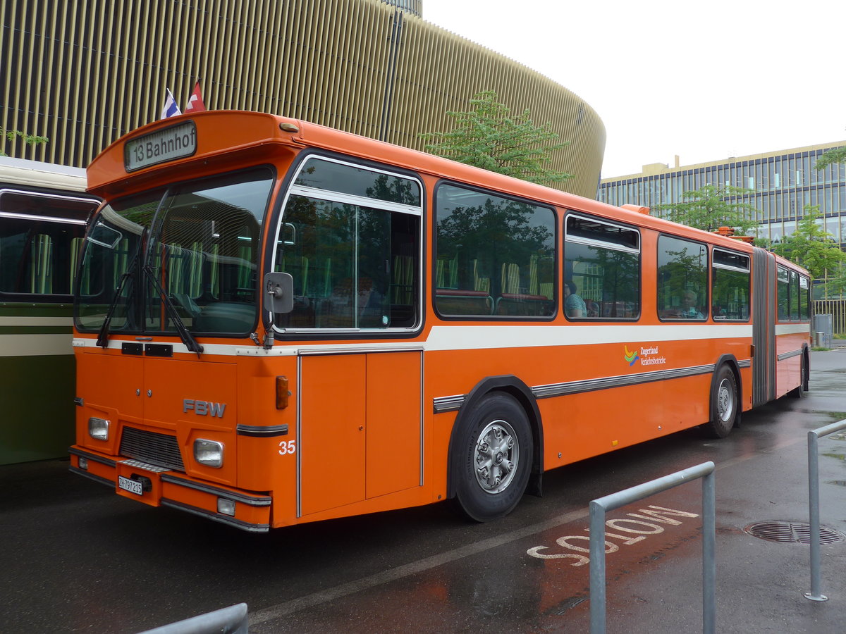 (206'566) - ZVB Zug (RWB) - Nr. 35/ZH 797'215 - FBW/Hess am 22. Juni 2019 in Luzern, Allmend