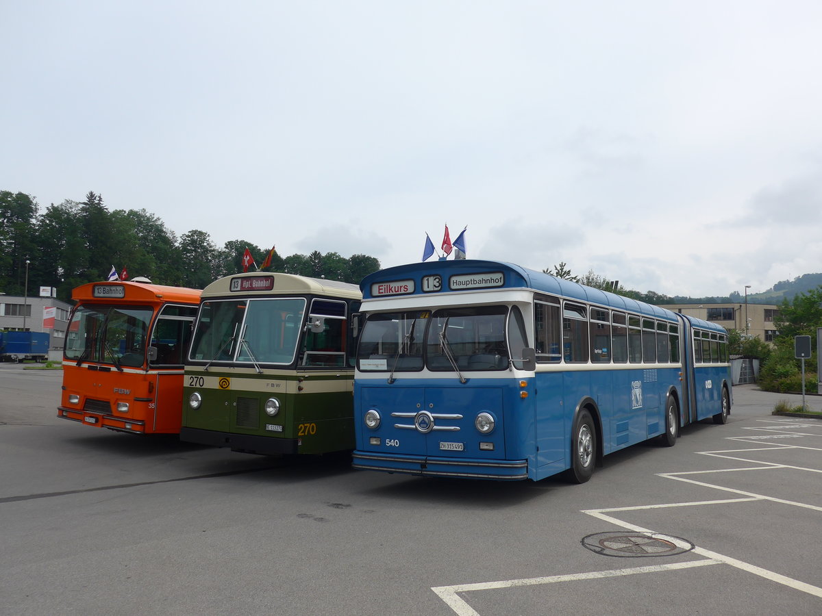 (206'573) - VBZ Zrich (TMZ) - Nr. 540/ZH 315'491 - Saurer/Saurer (ex Nr. 7540; ex Nr. 540) am 22. Juni 2019 in Emmenbrcke, Debrunner Acifer