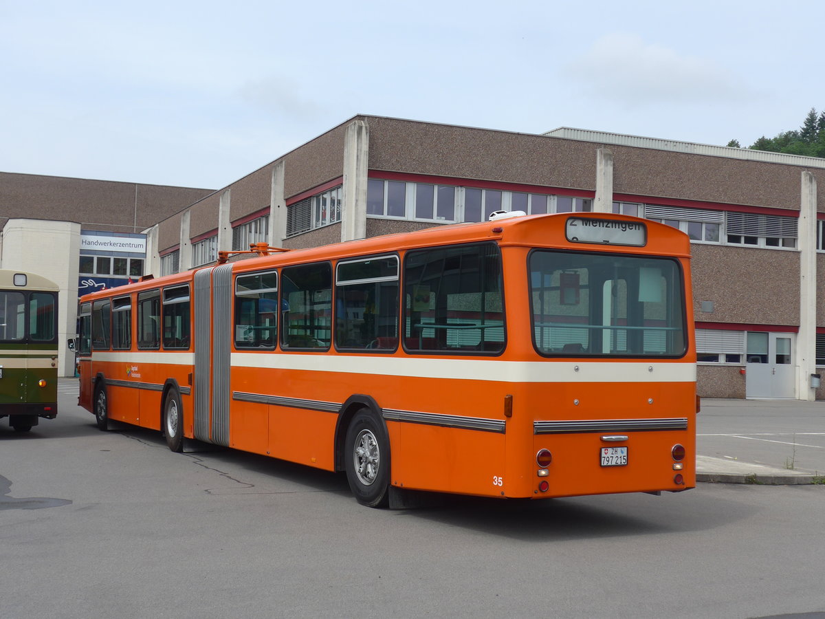 (206'593) - ZVB Zug (RWB) - Nr. 35/ZH 797'215 - FBW/Hess am 22. Juni 2019 in Emmenbrcke, Debrunner Acifer