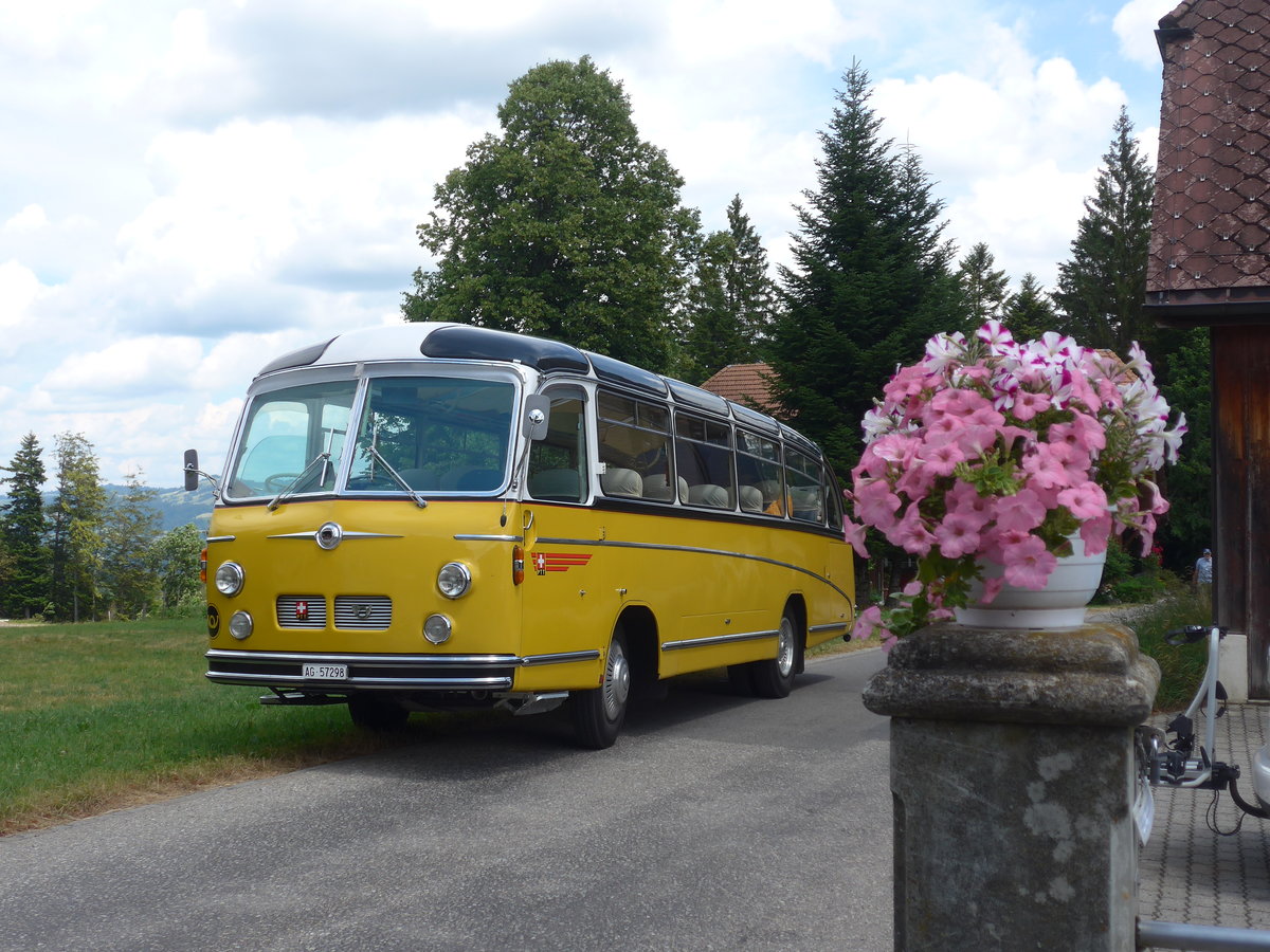 (207'503) - Zimmerli J., Oftringen - AG 57'298 - Berna/Tscher (ex Stutz, Oberlunkhofen; ex Leu, Schongau; ex Wicki, Bremgarten; ex P 22'054) am 7. Juli 2019 in Waldhusern, Kurhaus