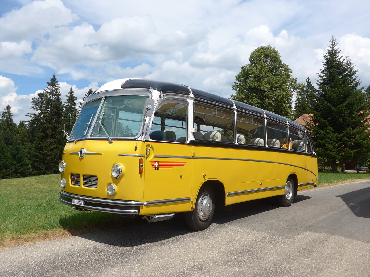 (207'504) - Zimmerli J., Oftringen - AG 57'298 - Berna/Tscher (ex Stutz, Oberlunkhofen; ex Leu, Schongau; ex Wicki, Bremgarten; ex P 22'054) am 7. Juli 2019 in Waldhusern, Kurhaus