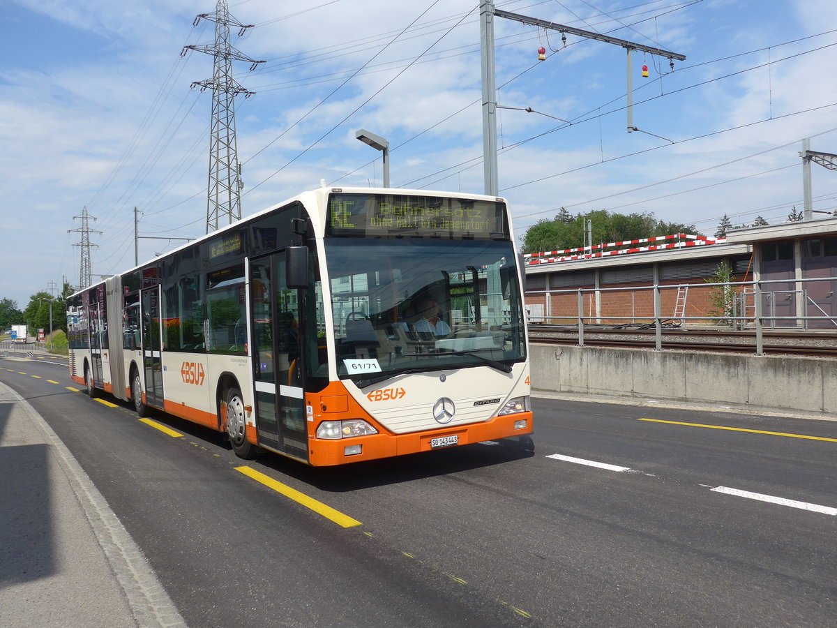 (207'587) - BSU Solothurn - Nr. 43/SO 143'443 - Mercedes am 8. Juli 2019 beim Bahnhof Zollikofen