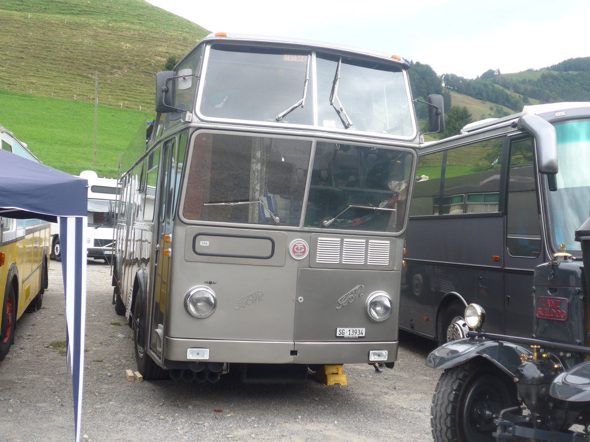 (208'817) - Schneider, Schmerikon - SG 13'934 - FBW/Tscher Hochlenker (ex Basler, Hofstetten; ex VBZ Zrich Nr. 244) am 17. August 2019 in Atzmnnig, Schutt