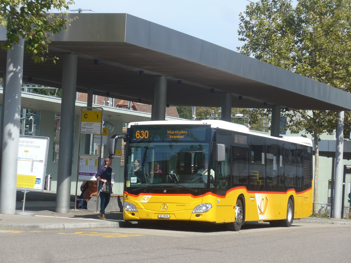 (209'608) - Rattin, Neuhausen - Nr. 358(16)/SH 9816 - Mercedes am 14. September 2019 beim Bahnhof Schaffhausen