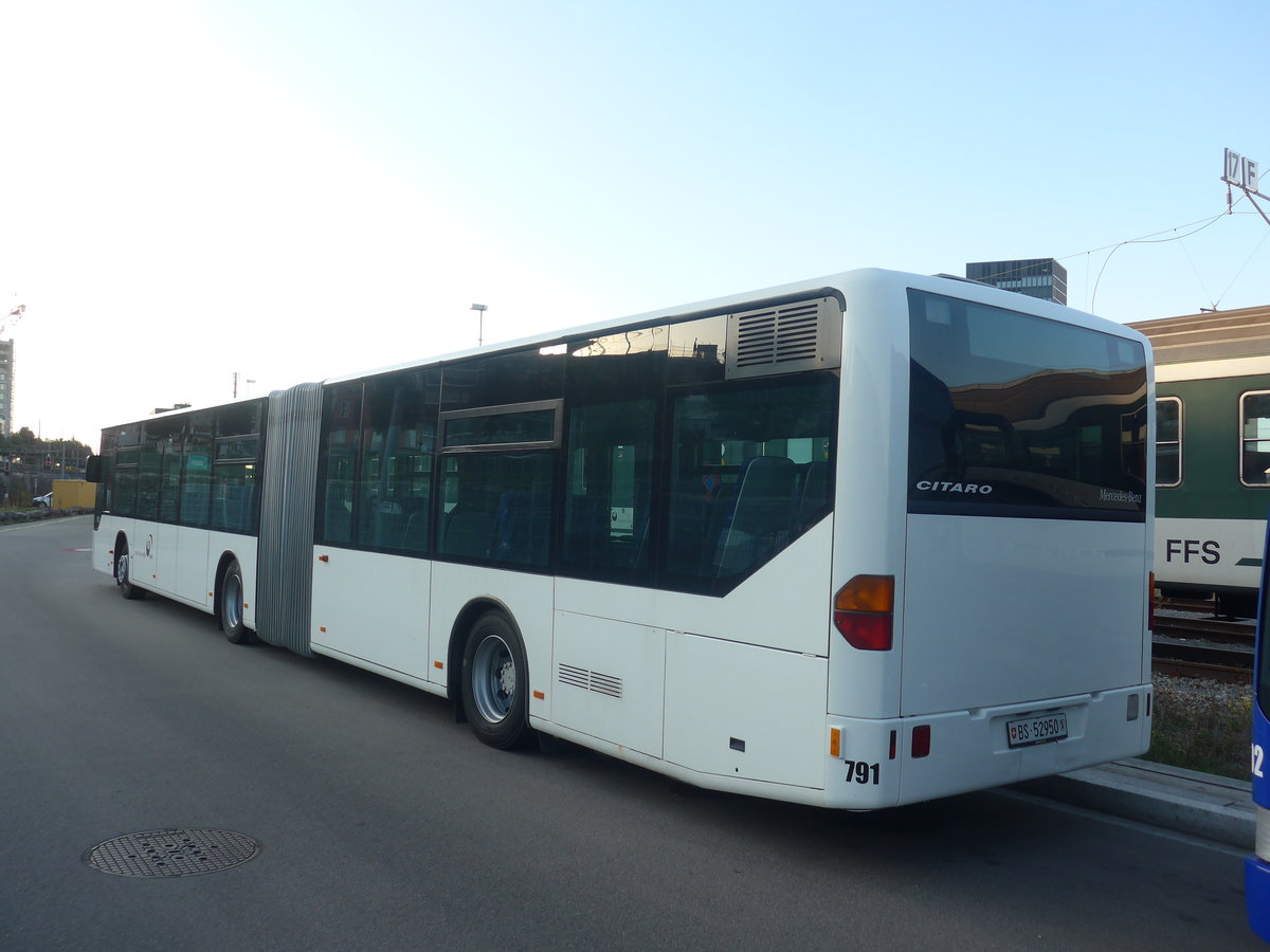 (209'721) - BVB Basel - Nr. 791/BS 52'950 - Mercedes (ex Knecht, Windisch; ex AAGS Schwyz Nr. 84; ex VR La Chaux-de-Fonds Nr. 228) am 21. September 2019 in Basel, Depot Dreispitz