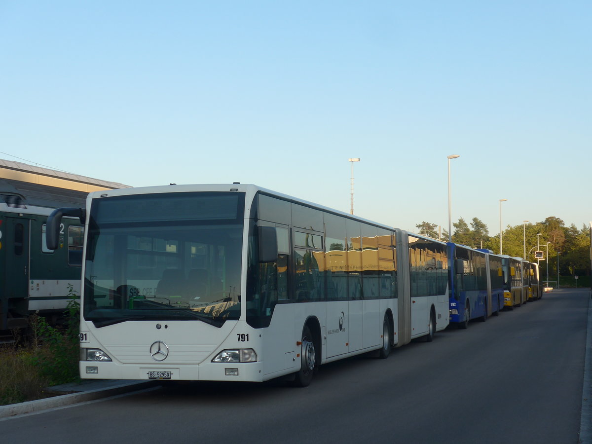 (209'728) - BVB Basel - Nr. 791/BS 52'950 - Mercedes (ex Knecht, Windisch; ex AAGS Schwyz Nr. 84; ex VR La Chaux-de-Fonds Nr. 228) am 21. September 2019 in Basel, Depot Dreispitz