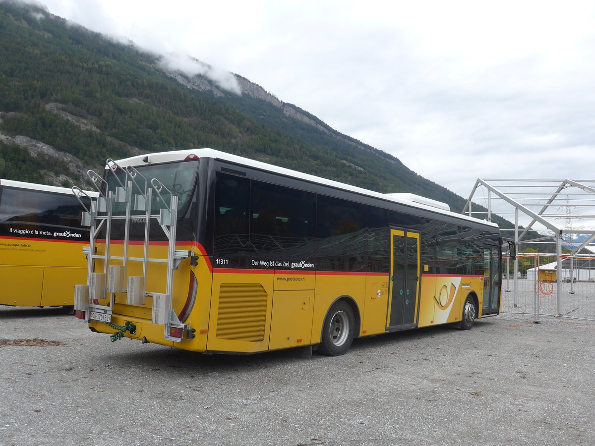 (210'041) - PostAuto Graubnden - GR 170'435 - Iveco am 6. Oktober 2019 in Chur, Obere Au